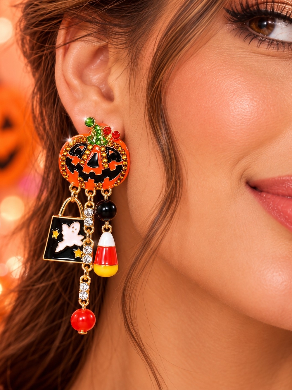 BETSEY JOHNSON HALLOWEEN CONFETTI EARRINGS